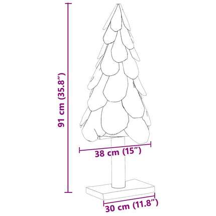 Julgran med stativ Brun 91 cm Massivt teakträ