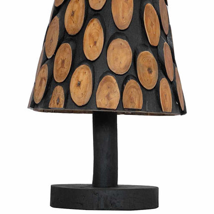 Julgran med stativ Brun 90 cm Massivt teakträ