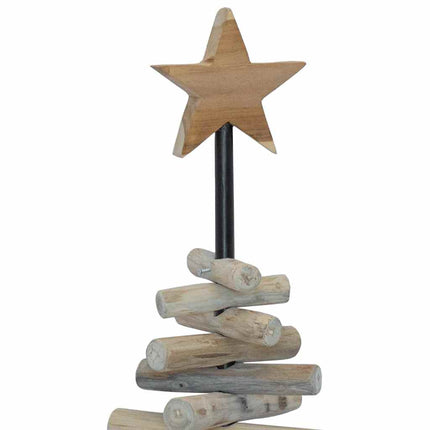 Julgran med stativ Brun 60 cm Massivt teakträ