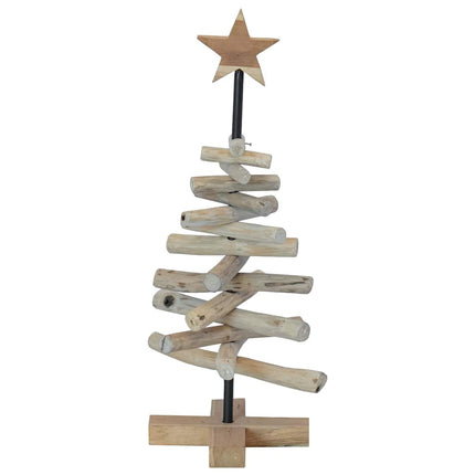 Julgran med stativ Brun 60 cm Massivt teakträ