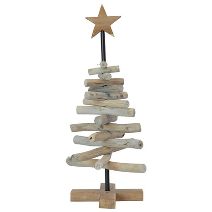 Julgran med stativ Brun 60 cm Massivt teakträ