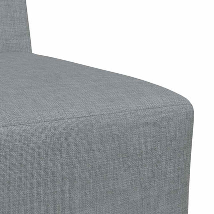 Modulsofa utan armstöd 2 pcs Ljusgrå 55 x 74 x 82 cm tyg