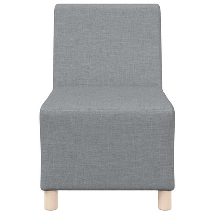 Modulsofa utan armstöd 2 pcs Ljusgrå 55 x 74 x 82 cm tyg