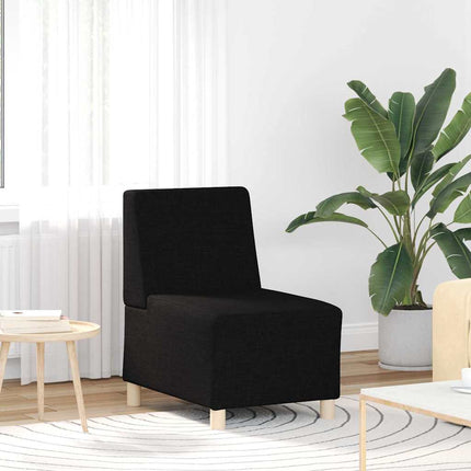 Modulsofa utan armstöd 2 pcs Svart 55 x 74 x 82 cm tyg