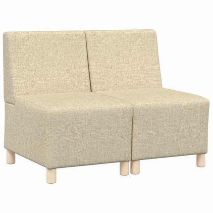 Modulsofa utan armstöd 2 pcs Kräm 55 x 74 x 82 cm tyg