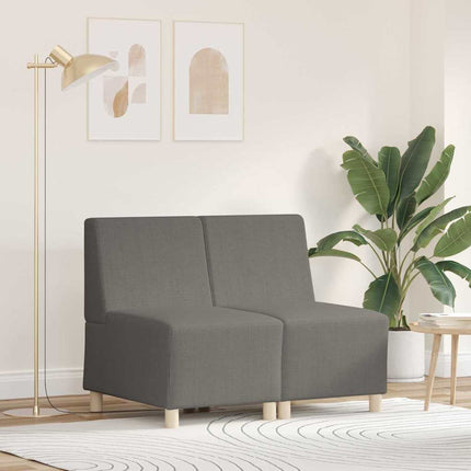 Modulsofa utan armstöd 2 pcs Ljusgrå 55 x 74 x 82 cm
