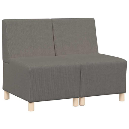 Modulsofa utan armstöd 2 pcs Ljusgrå 55 x 74 x 82 cm