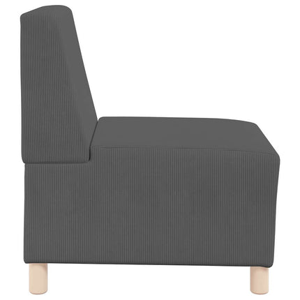 Modulsofa utan armstöd 2 pcs Mörkgrå 55 x 74 x 82 cm