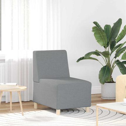 Modulsofa utan armstöd 3 pcs Ljusgrå 55 x 74 x 82 cm tyg
