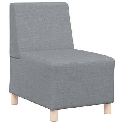 Modulsofa utan armstöd 3 pcs Ljusgrå 55 x 74 x 82 cm tyg