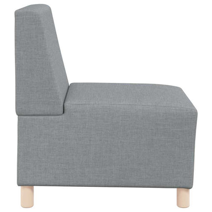 Modulsofa utan armstöd 3 pcs Ljusgrå 55 x 74 x 82 cm tyg