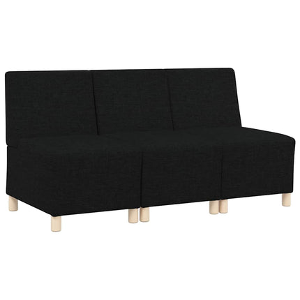 Modulsofa utan armstöd 3 pcs Svart 55 x 74 x 82 cm tyg