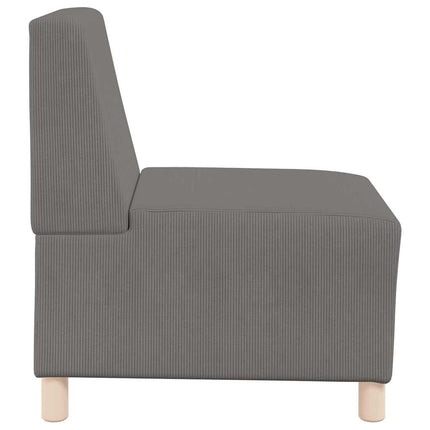 Modulsofa utan armstöd 3 pcs Ljusgrå 55 x 74 x 82 cm