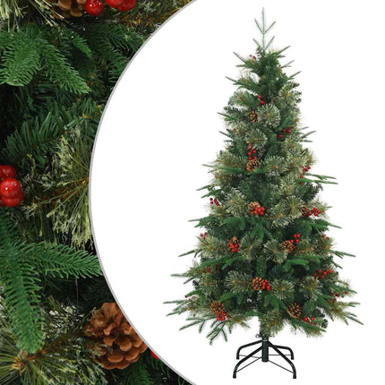 Plast Hingad Julgran med stativ Grön 150 cm PVC, PE och Stål