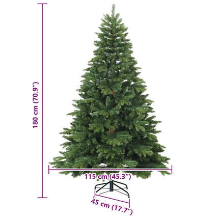 Plast Hingad Julgran med stativ Grön 180 cm PVC, PE och stål