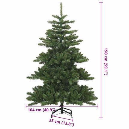 Plast Hingad Julgran med stativ Grön 150 cm PVC, stål