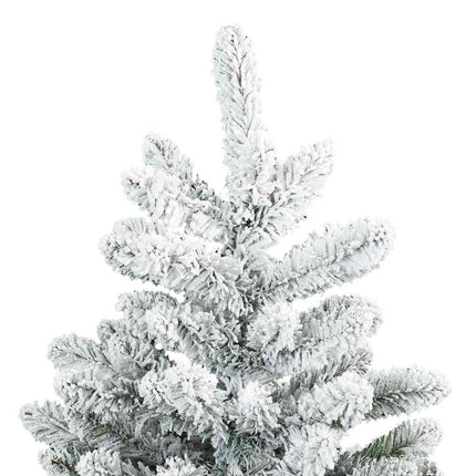 Konstgjord Vikbar Julgran Snö Flocked Vit 150 cm PVC, stål