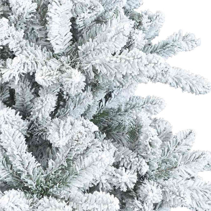 Konstgjord Vikbar Julgran Snö Flocked Vit 210 cm PVC, stål