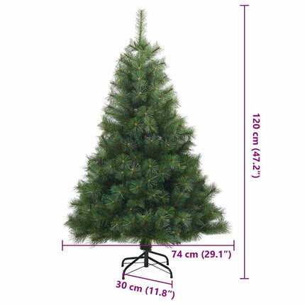 Plast Hingad Julgran med stativ Grön 120 cm PVC, stål