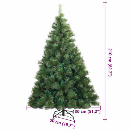 Plast Hingad Julgran med stativ Grön 210 cm PVC, stål