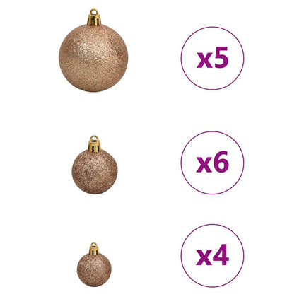 Konstgjord Förbelyst Julgran med 150 LED-lampor Rosa 120 cm PVC