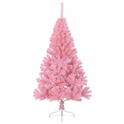 Konstgjord Förbelyst Julgran med 300 LED-lampor Rosa 180 cm PVC