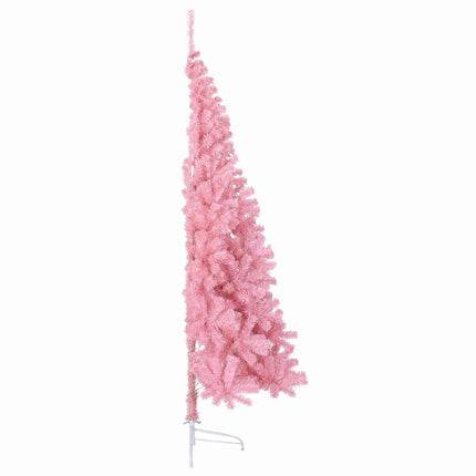 Konstgjord Förbelyst Julgran med 300 LED-lampor Rosa 180 cm PVC