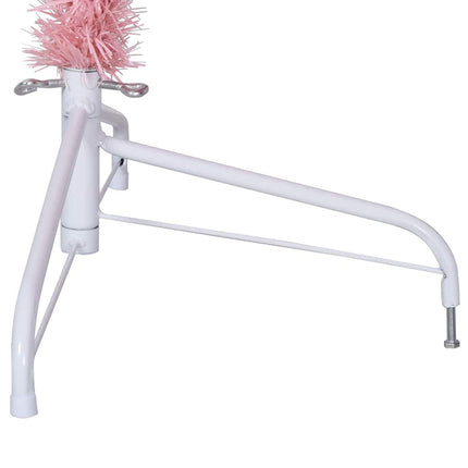Konstgjord Förbelyst Julgran med 300 LED-lampor Rosa 240 cm PVC