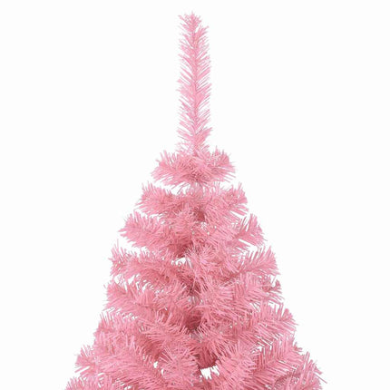 Konstgjord Förbelyst Julgran med 300 LED-lampor Rosa 240 cm PVC