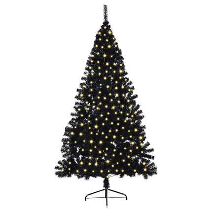 Konstgjord Förbelyst Julgran Svart 180 cm PVC