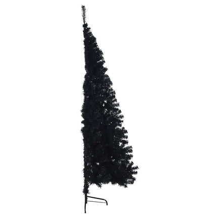 Konstgjord Förbelyst Julgran Svart 180 cm PVC