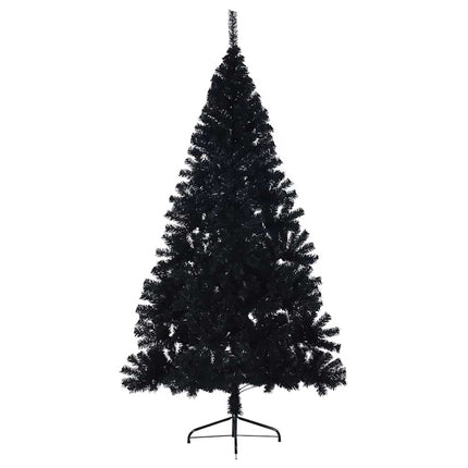 Konstgjord Förbelyst Julgran Svart 180 cm PVC