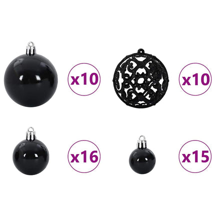 Konstgjord Förbelyst Julgran Silver 210 cm PET