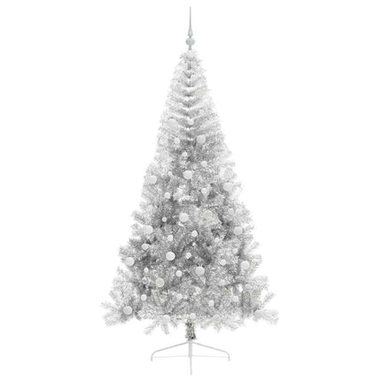 Konstgjord Förbelyst Julgran Silver 210 cm PET