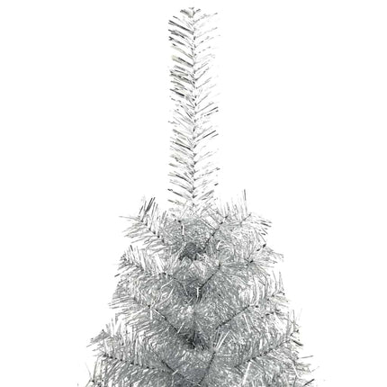 Konstgjord Förbelyst Julgran Silver 210 cm PET