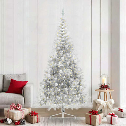 Konstgjord Förbelyst Julgran Silver 240 cm PET