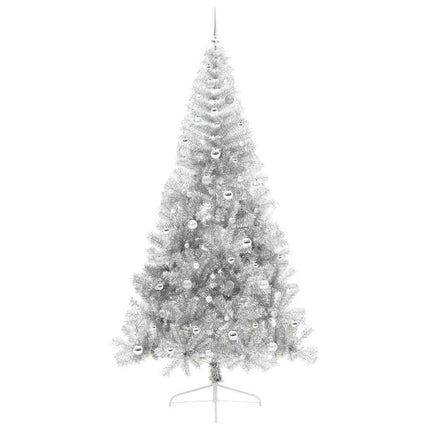 Konstgjord Förbelyst Julgran Silver 240 cm PET