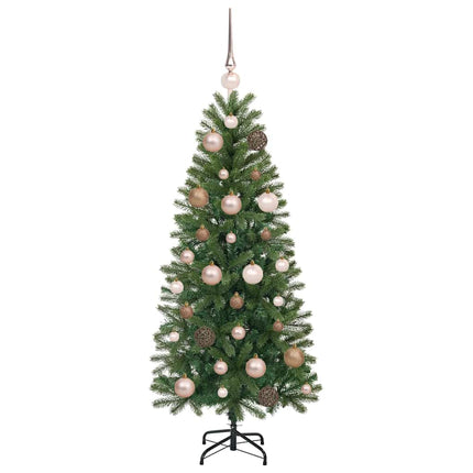 Konstgjord julgran med 150 LED-lampor Grön 120 cm PE och PVC