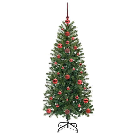Konstgjord julgran med 150 LED-lampor Grön 120 cm PE och PVC