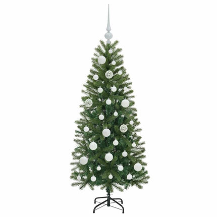 Konstgjord julgran med 150 LED-lampor Grön 120 cm PE och PVC