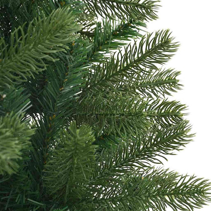 Konstgjord julgran med 150 LED-lampor Grön 150 cm PE och PVC