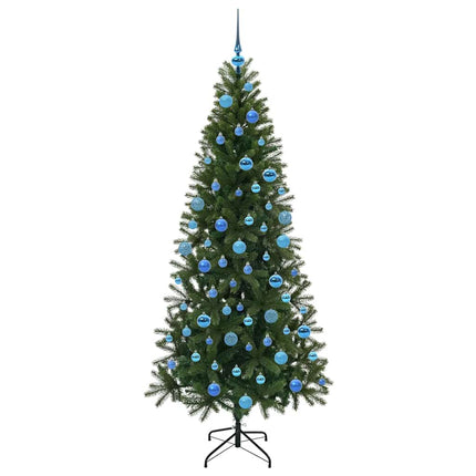 Konstgjord julgran med 300 LED-lampor Grön 180 cm PE och PVC