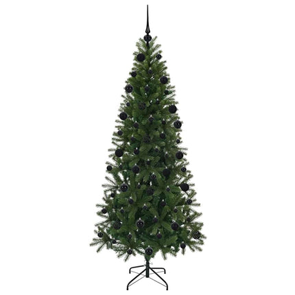 Konstgjord julgran med 300 LED-lampor Grön 210 cm PE och PVC