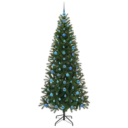 Konstgjord julgran med 300 LED-lampor Grön 210 cm PE och PVC
