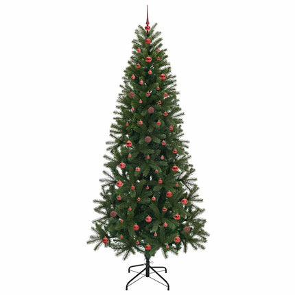 Konstgjord julgran med 300 LED-lampor Grön 240 cm PE och PVC