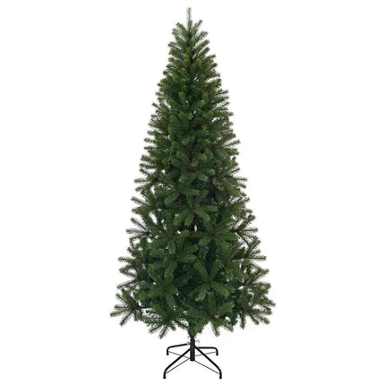 Konstgjord julgran med 300 LED-lampor Grön 240 cm PE och PVC