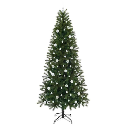Konstgjord julgran med 300 LED-lampor Grön 240 cm PE och PVC