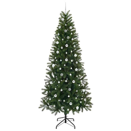 Konstgjord julgran med 300 LED-lampor Grön 240 cm PE och PVC