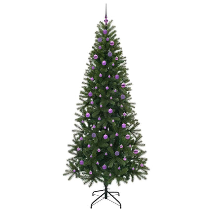 Konstgjord julgran med 300 LED-lampor Grön 240 cm PE och PVC