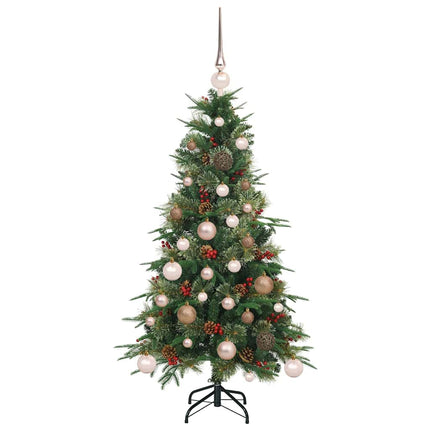 Plast Hingad Julgran med 150 LED-lampor Grön 120 cm PE och PVC